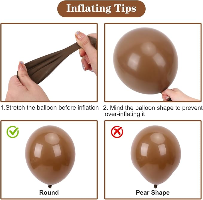 APLANET 150pcs Brown Balloons Different Sizes 18 12 10 5 Inches Premium Boho - Image 4