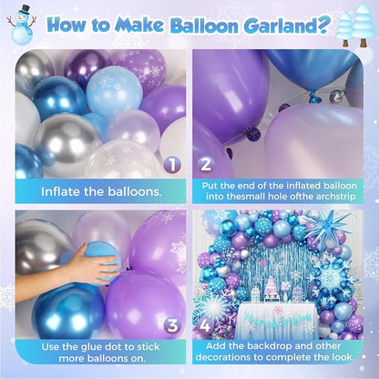 Frozen Balloon Arch Garland Kit 220pcs - Image 3
