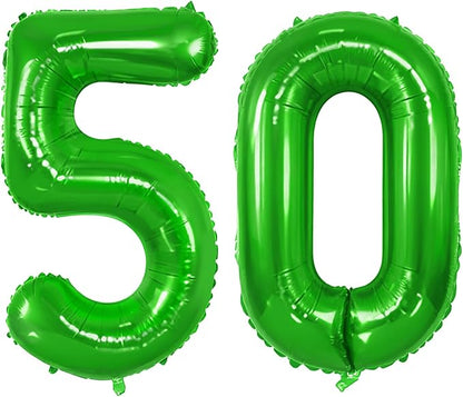 Number 50 Balloons for 50th Birthday Party Decorations, 0-100 Large No.50 by Joycard