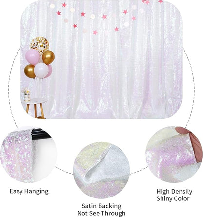SquarePie 6x8ft Iridescent Sequin Backdrop, High Density Non-Transparent - Image 8