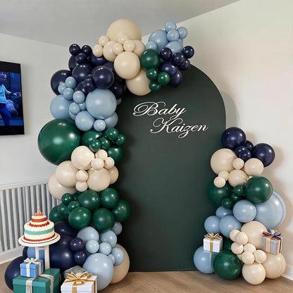 Blue and Green Balloons Arch Garland Kit, Tartan Plaids Decorations Baby Shower - Image 7