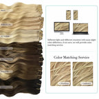 DOORES Hair Extensions Clip in Human Hair - Ash Brown to Platinum Blonde, 24 Inch, 9pcs 150g, Thick Straight Natural Real Hair