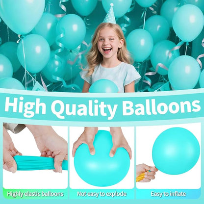 200pcs Teal Blue Balloons 5 Inch, Small Mini Latex Balloons - Image 3
