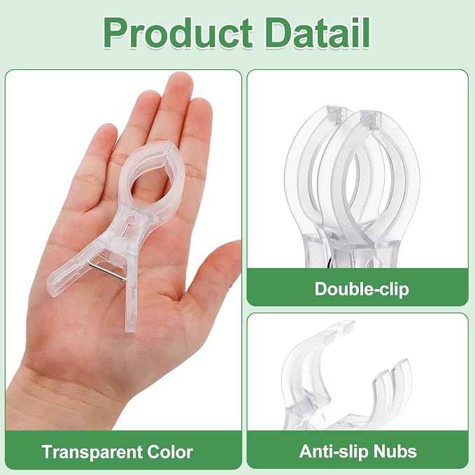 20Pcs Balloon Arch Clips with 10 Small Clip Set | Large Clear Backdrop Clips - Image 2
