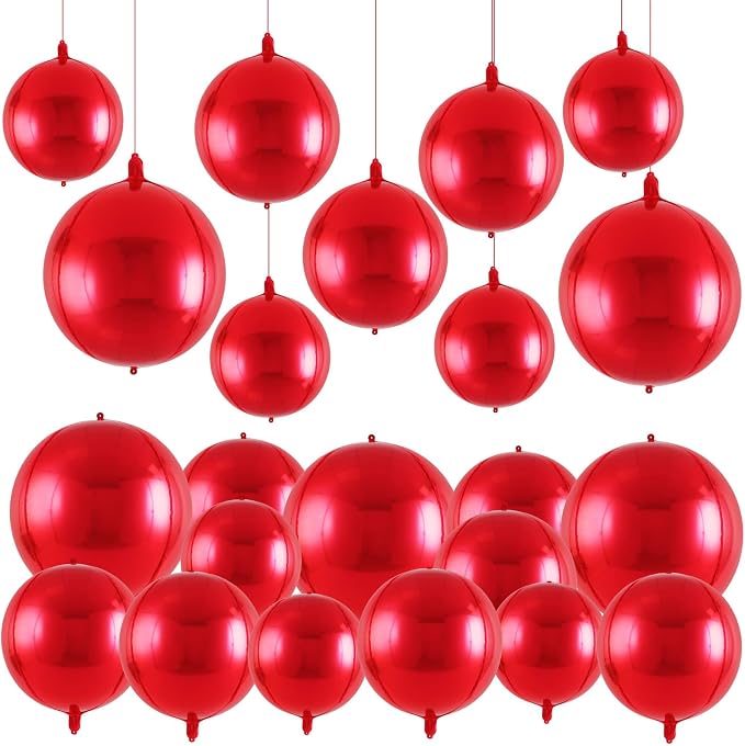18 Pcs Foil Balloons Shiny Round Balloons Set Large Balloon Garland Arch - Image 5