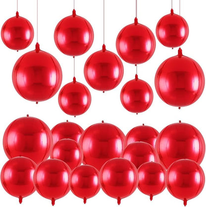 18 Pcs Foil Balloons Shiny Round Balloons Set Large Balloon Garland Arch - Image 5