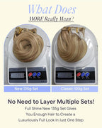 Full Shine Blonde Clip in Hair Extensions Highlight Human Hair 18 Inch for Thick Hair Invisible Clip in Human Hair Extensions Straight Blonde Extensions 18 Inch 135 G