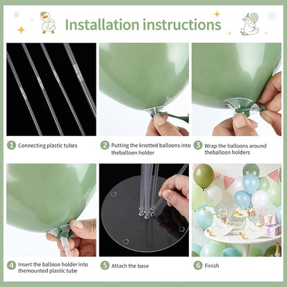 12 Sets One Silly Goose 1st Birthday Decoration Goose Balloon Stand Kit Baby - Image 3