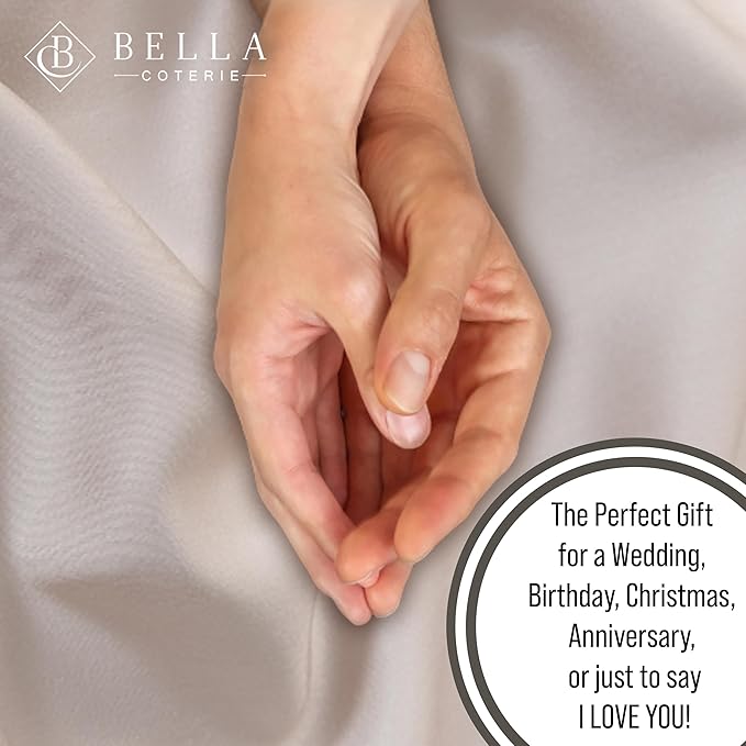 Bella Coterie | Luxury Bamboo Viscose King Size Pillowcase Set | 100% Organically Grown | Ultra Soft | Cooling | 2 Pcs [Dune]