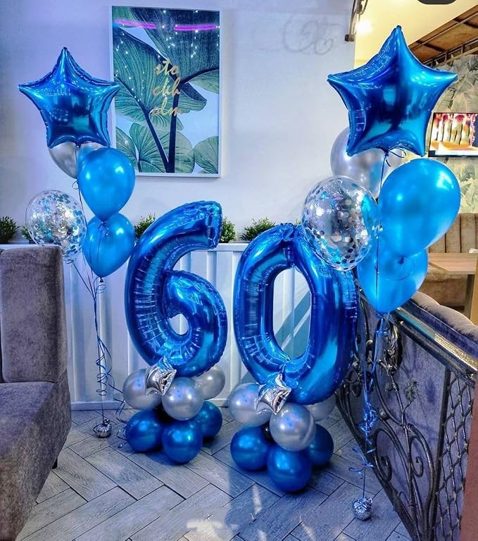 Numbers 25 Balloon 40Inch Blue Balloons - Image 3