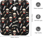 Salon Haircut Capes Cool Funny Skull Tools Vintage Barber Shop Hair Dress Apron Cloak, Adjustable Hairdresser Apron for Hairstylists, Easy Clean