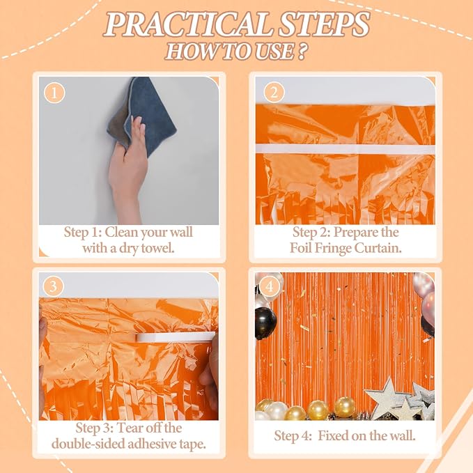 DECOCKRAT 2 Pack Foil Fringe Backdrop - Image 2