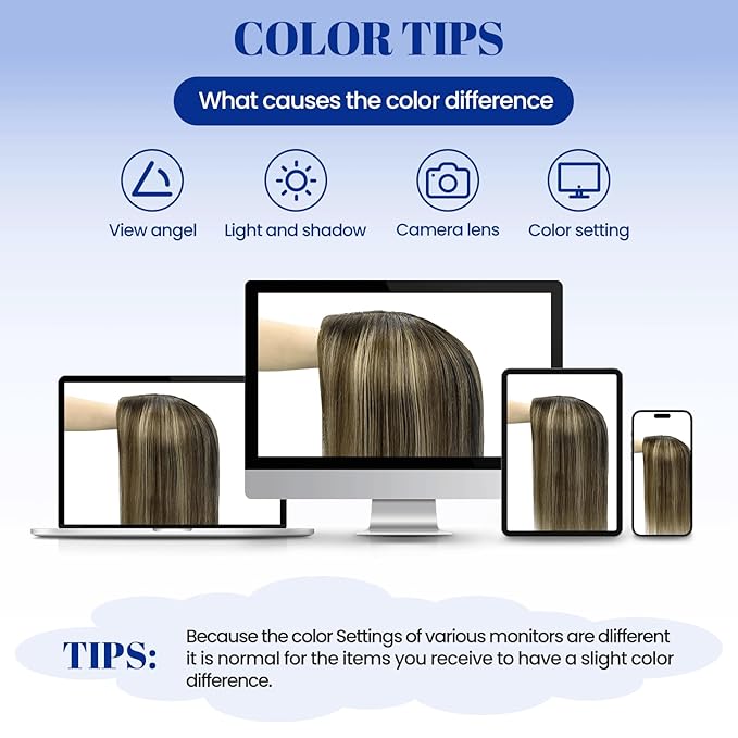 WORLDSTAR Hair Toppers for Women Real Human Hair 150% Density 6 * 7 Inch Base 12Inch 55g #1B/4/27 Natural Black Ombre Brown with Caramel Blonde Clip in Human Topper No Bangs (tp#1B/4/27-12)