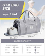 Gym Bag Womens,Travel Duffel Carry on Bag Sport Tote Bag Weekend Overnight Bag