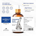 HIQILI Cinnamon Essential Oil for Spary, Diffuser, Garden and Kitchen - 100% Pure Natural - Indoor and Outdoor, 1.01 Fl Oz