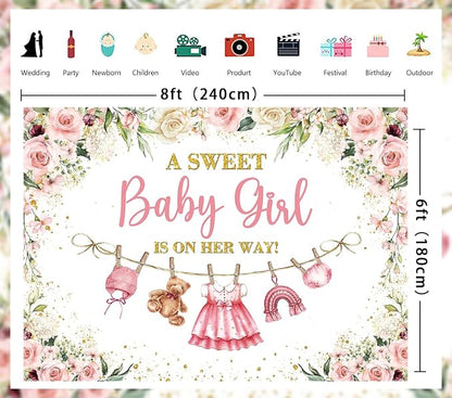Cute Clothes Baby Shower Backdrop - Image 7