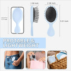 Mini Hair Bursh for Kids Women and Men, Protable Travel Size Hair Brush for Pockets Purse backpack,Mini Detangler Brush for All Hair Types, Small Hair Brush for Detangling(1 Pack-Blue)