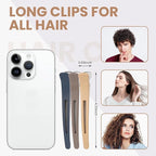 6PCS Hair Clips for Styling - No Crease Hair Clips for Women - Non Slip Duck Billed Hair Roller Clips with Silicone Band - Salon Hair Sectioning Clips - Multicolor