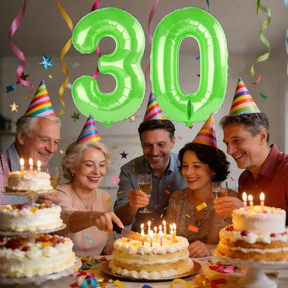 40 Inch Number 30 Balloons for 30th Birthday Party Decorations, 0-100 Fruit - Image 2