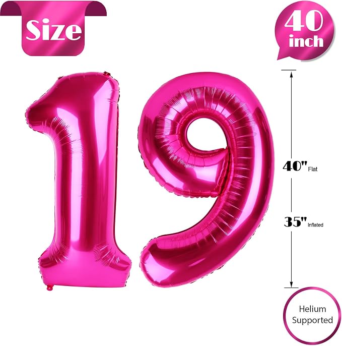 Hot Pink 19 Balloon - Image 5