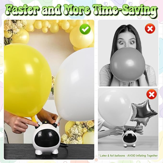 Balloon Pump Electric, Portable Balloons Inflator Air Pump - Image 3