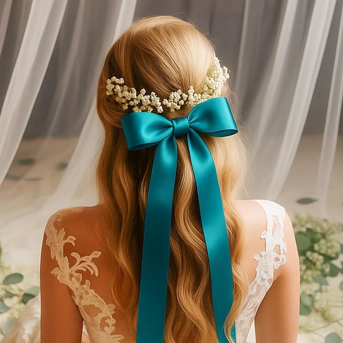 1 1/2In 30Yards Teal Ribbon for Gift Wrapping Birthday Graduate Christmas | - Image 5
