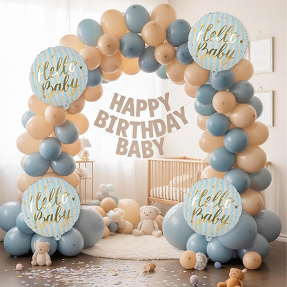 18" Hello Baby Foil Balloons for Welcome Baby Party Decorations, baby Blue - Image 7
