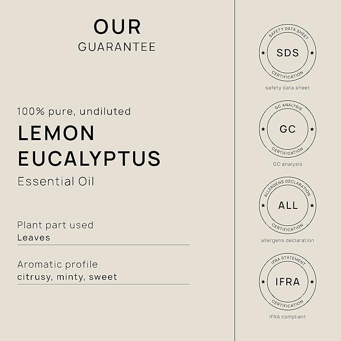 VINEVIDA Lemon Eucalyptus Essential Oil - Gallon Lemon Eucalyptus Oil Undiluted - Bulk Gallon Essential Oil for Soap Making Safe for Skin - DIY Candle Scents for Candlemaking Scents - 8 lbs