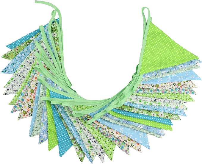 10M/32Ft Triangle Bunting Banner, Baby Shower, Outdoor and Home Decorations - Image 2