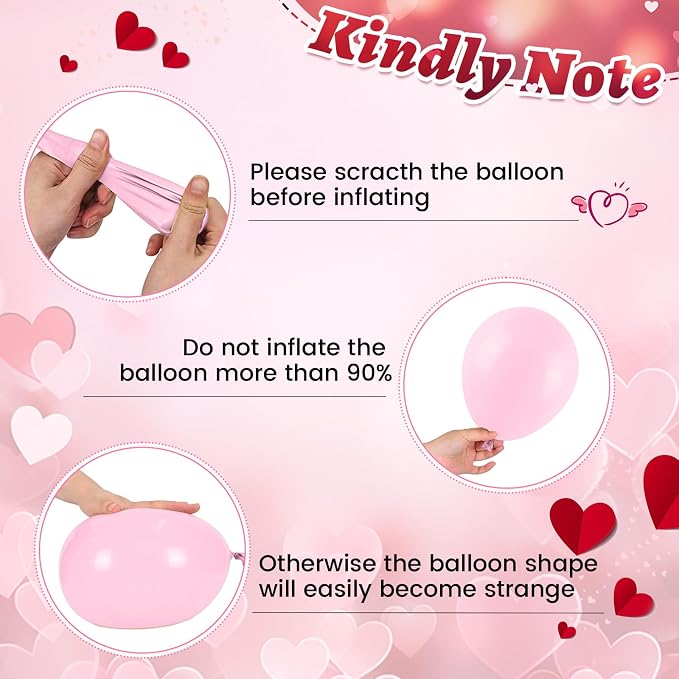 Red and Pink Balloons, Valentine's Day Balloon - Image 7