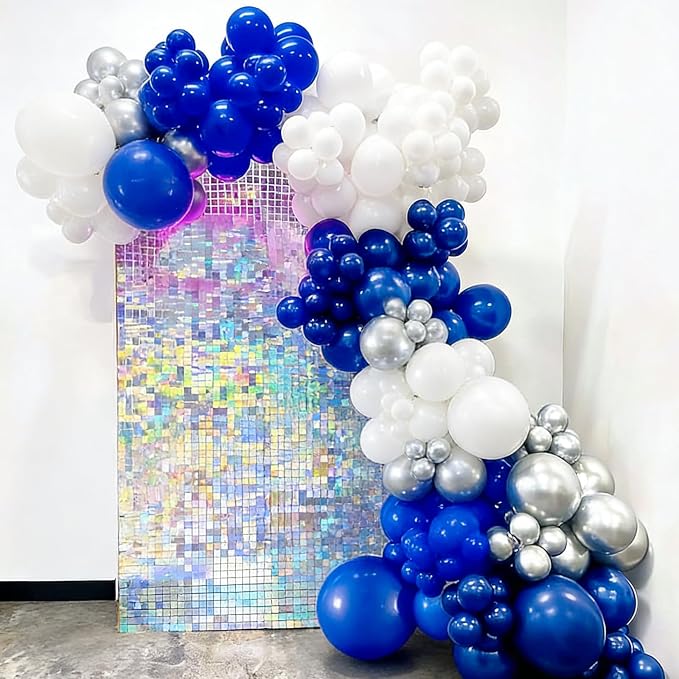 103pcs Blue White Silver Balloon Garland Kit - Image 3