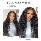 Curly Clip in Hair Extensions Real Human Hair 2 Pack 240g Seamless Clip in Hair Extensions for Women Full Max with 16Pcs PU Skin Weft 22inch Natural Black