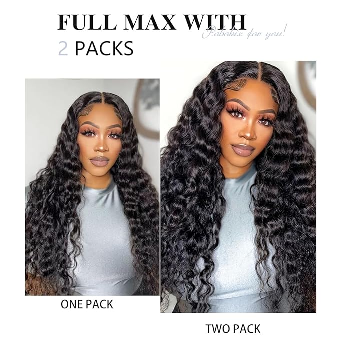 Curly Clip in Hair Extensions Real Human Hair 2 Pack 240g Seamless Clip in Hair Extensions for Women Full Max with 16Pcs PU Skin Weft 24inch Natural Black