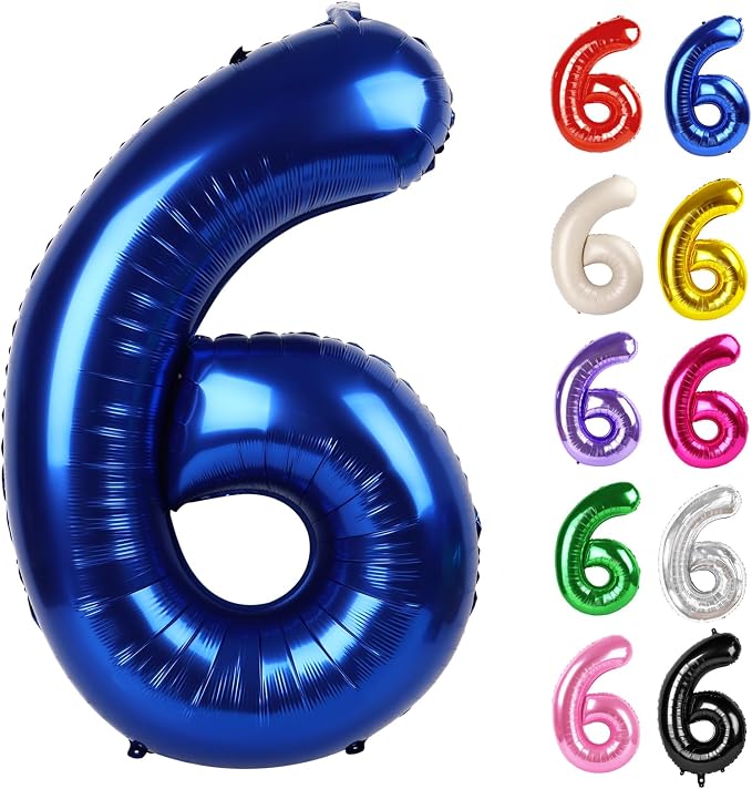 Night Blue Number 6 Balloon 40 Inch by IWERP