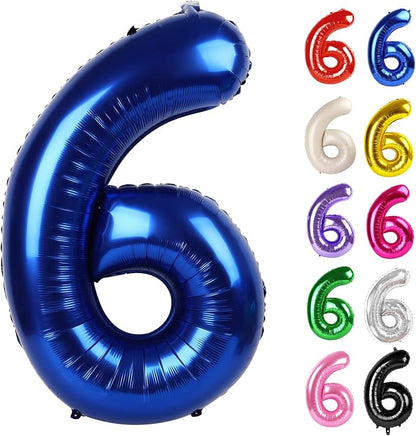 Night Blue Number 6 Balloon 40 Inch by IWERP