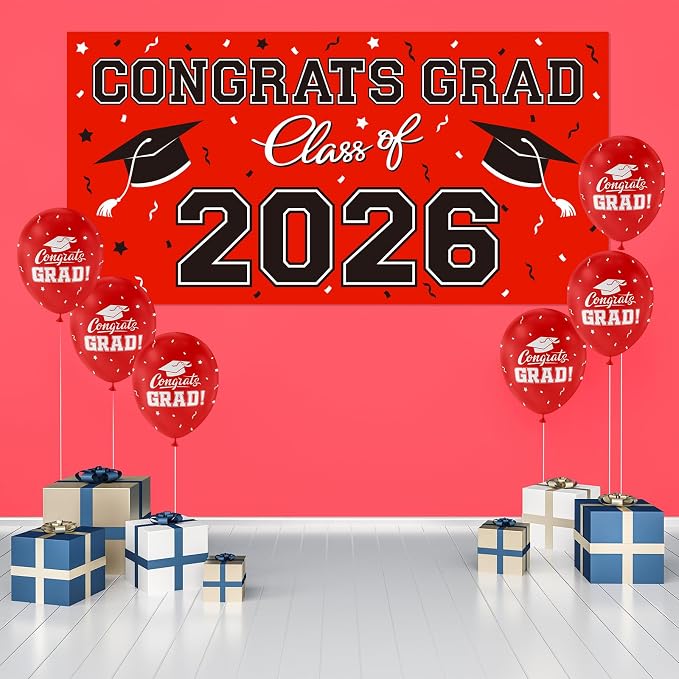 2026 Graduation Party Plastic Backdrop - Image 3