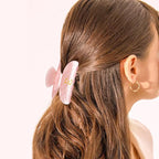 Hair Clips for Women | Monogram Hair Claw Hair Accessory | Personalized Gifts for Women Teen Girl Trendy Stuff | Cute Hair Claws | Gifts for Girls Her Mom Bridesmaid Wife - Pink,M