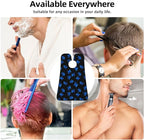 Beard Apron Hair Catcher, Blue Fire Shave Bib, Waterproof Non-Stick Shaving Bib, Trimming Grooming Tool for Dad Men Anniversary
