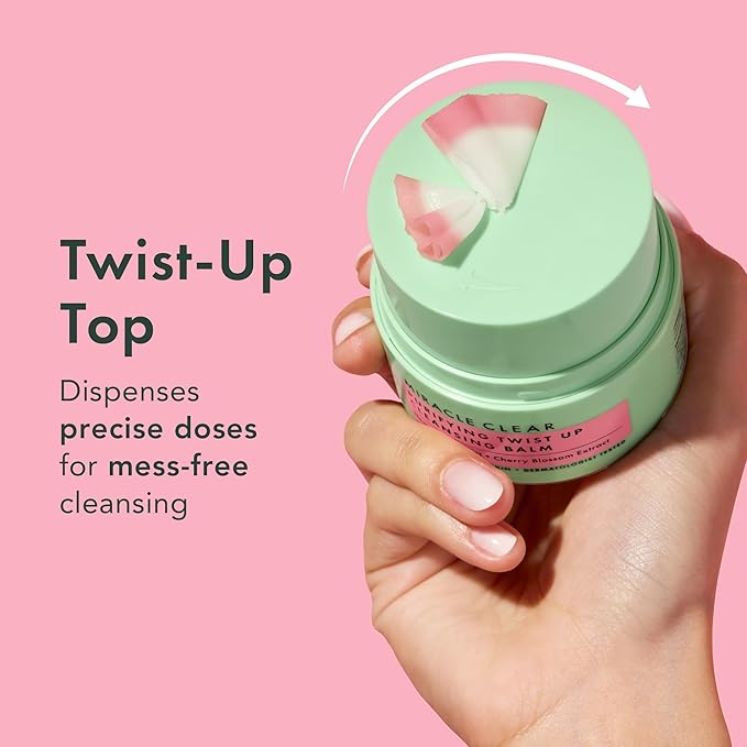 Rael Makeup Remover, Miracle Clear Cleansing Balm – Twist-Up Makeup Remover Balm with Rice Bran & Jojoba Oils, Korean Skin Care (1.69 fl oz)