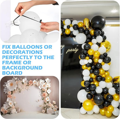 10 Pack Large Balloon Arch Clips 3.5 Inch Heavy Duty Clip and 100 Pcs Black 260 - Image 5