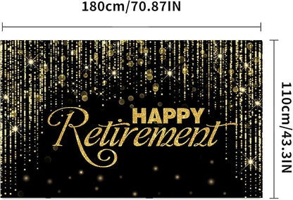 Happy Retirement Backdrop with 70.8"X43.3"，Large Happy Retirement Banner - Image 4