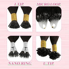 YoungSee U Tip Hair Extensions Human Hair Brown K Tip Hair Extensions Real Human Hair for Women 20In 1G/S 50G