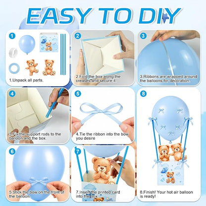 Cinrobiye 12 Sets Teddy Bear Baby Shower Centerpieces - Image 3