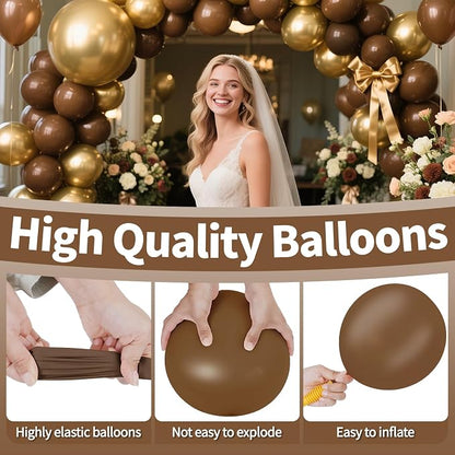 Brown Balloon Arch Kit 111Pcs 18 12 5 Inch Latex Party Balloons Garland - Image 3
