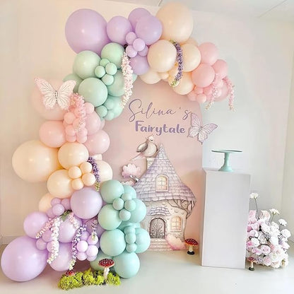 Pink Green Blue Balloon, 60 Packs 12 Inch Pastel Pink Blue Light Sage Green - Image 7