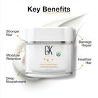GK HAIR Vegan Deep Conditioning Hair Mask (7.05 Fl Oz/200 g) Intense Hydrating Repair Treatment Mask for Dry Damaged Color Treated Frizzy Hair Restoration Formula with JOJOBA Seed Oils