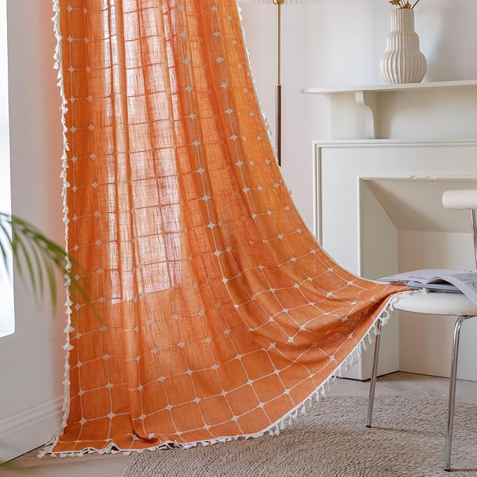Sutuo Home Boho Curtains Plaids by SutuoHome