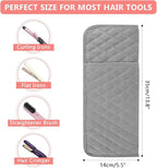 Heat Resistant Hair Tools Organizer Bag Portable Travel Storage Cover Pouch for Hair Straighteners, Curling Irons, Flat Irons and Hot Styling Tools(13.8" x 5.5")