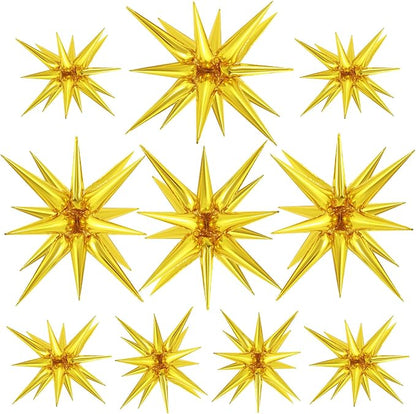 10 Pcs Star Balloons Explosion Balloons Foil Cone Balloon Magic by TOTAFAM