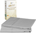 California Design Den King Size Pillowcase Set - 400 Thread Count, 100% Cotton Sateen, Set of 2 Pillow Covers, Soft and Breathable - Light Grey